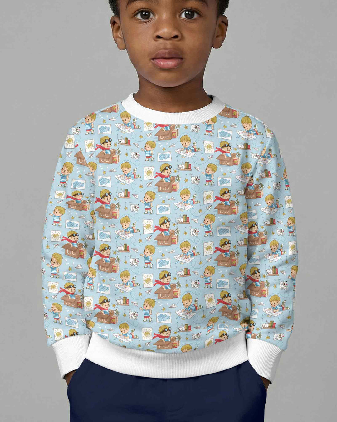 Tiny Explorer Tales Bamboo Crewneck Sweatshirt