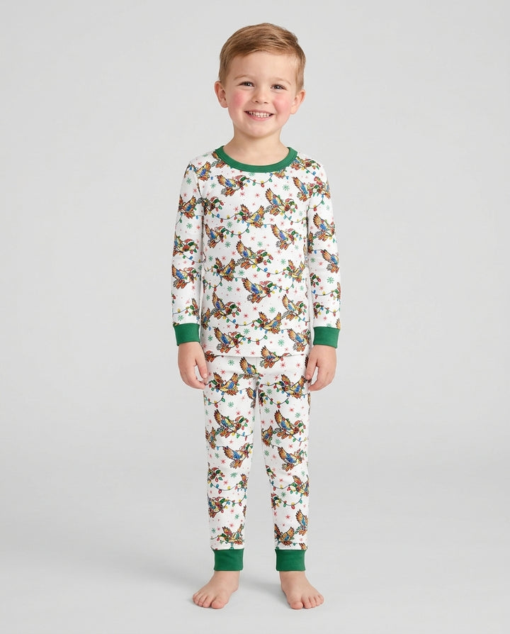 Preppy Christmas Mallard Duck Bamboo Two Piece Long Sleeve Pajama Set