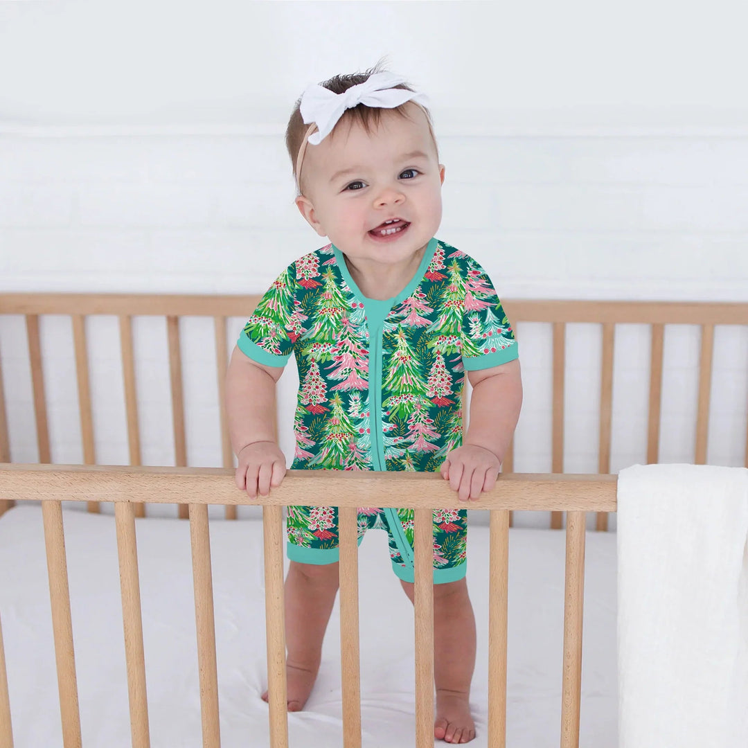 Brushstroke Merry Trees Shorty Zippy - Zumbamboo