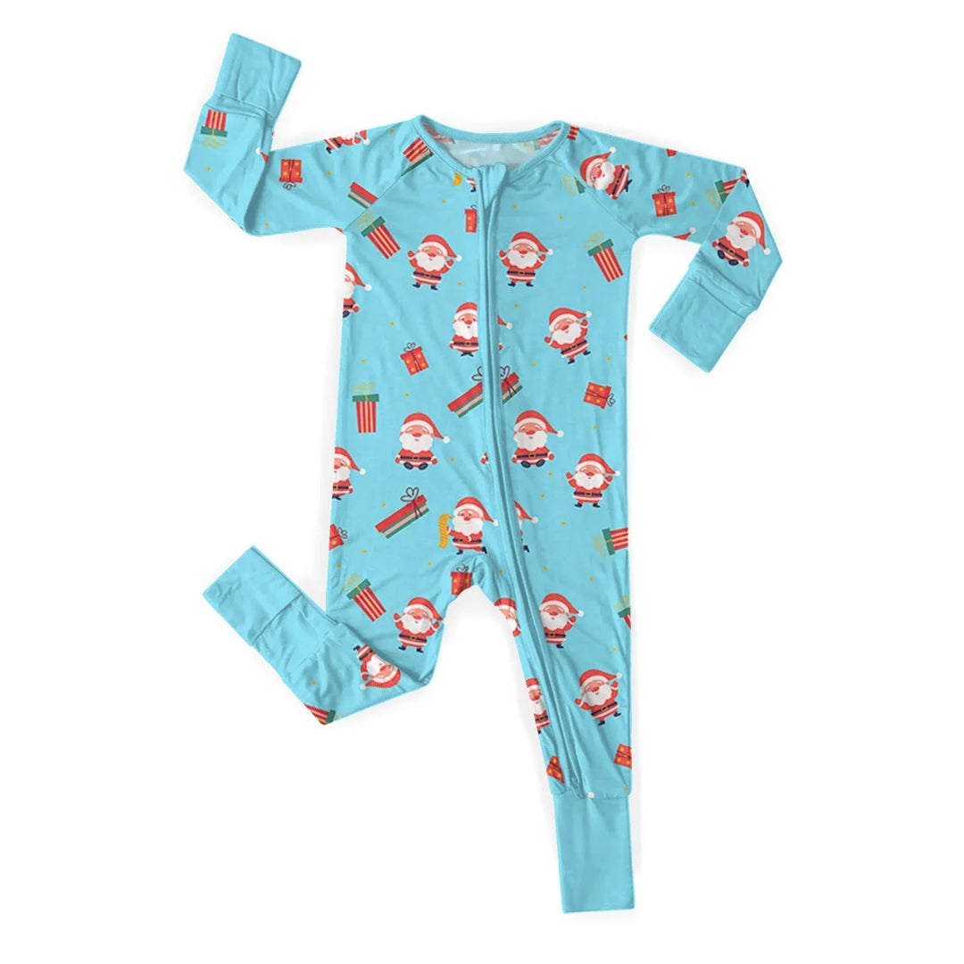 Busy Santa Convertible Zippered Romper - Zumbamboo