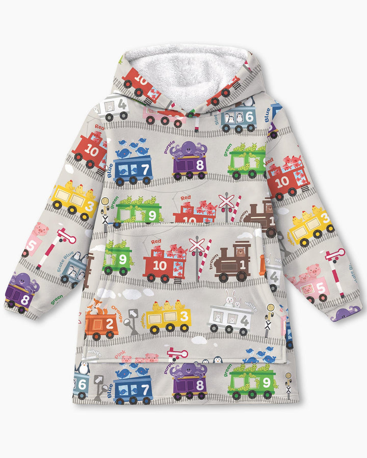 Color Train Bamboo Blanket Hoodie