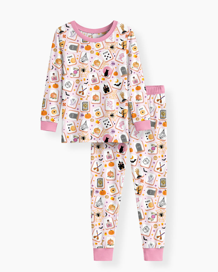 Mahjoween Mommy & Me Matching Bamboo Two Piece Long Sleeve Pajama Set