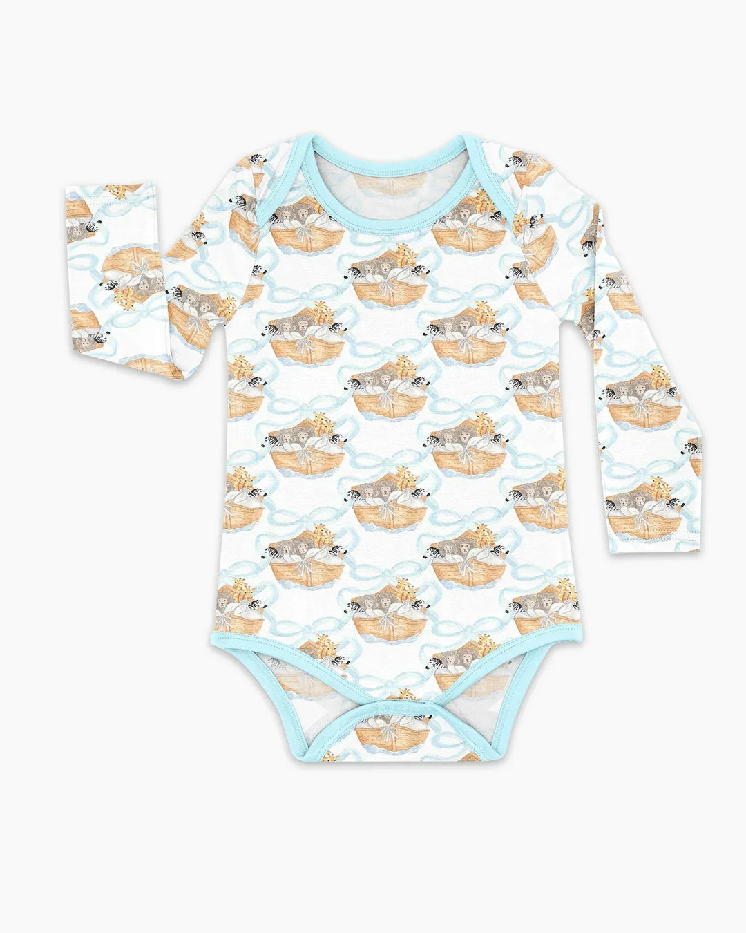 Body de bambú con estampados de cangrejo y bambú