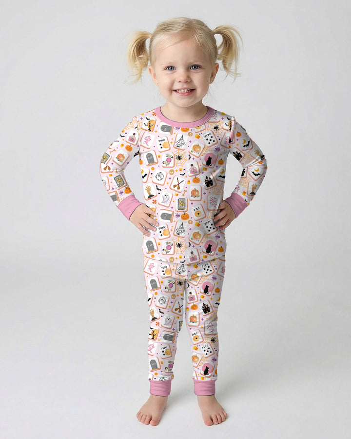 Mahjoween Mommy & Me Matching Bamboo Two Piece Long Sleeve Pajama Set
