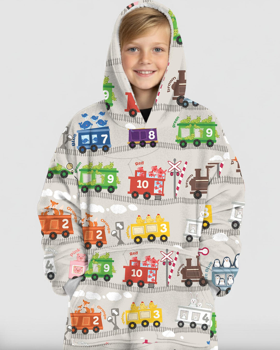 Color Train Bamboo Blanket Hoodie