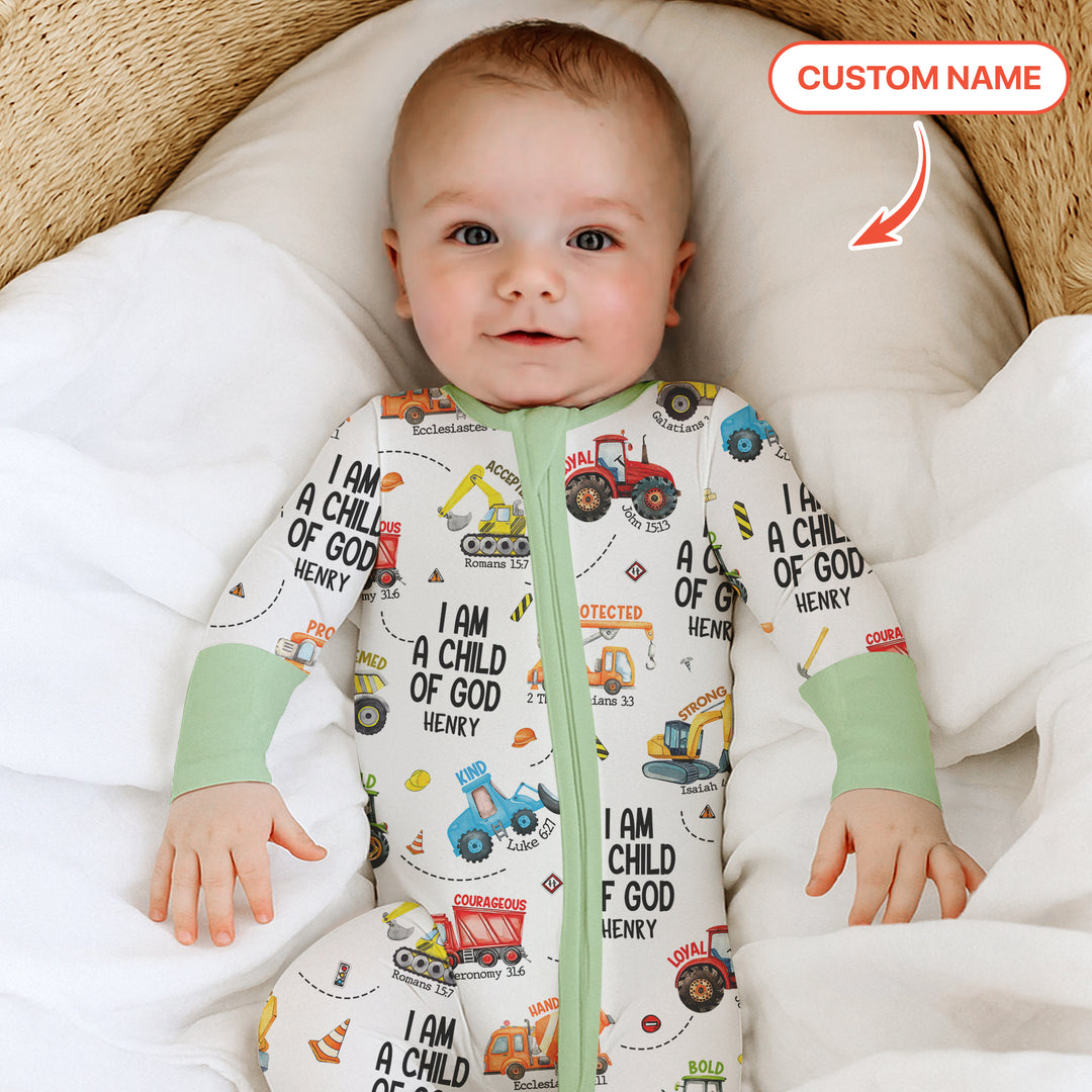 I Am A Child Of God Custom Name Convertible Zippy