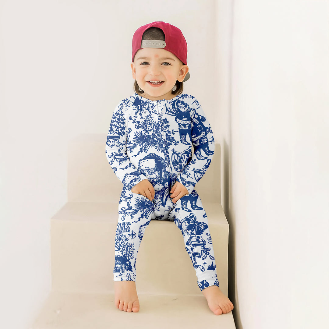 Family Christmas Chinoiserie Pajama Convertible Zippy