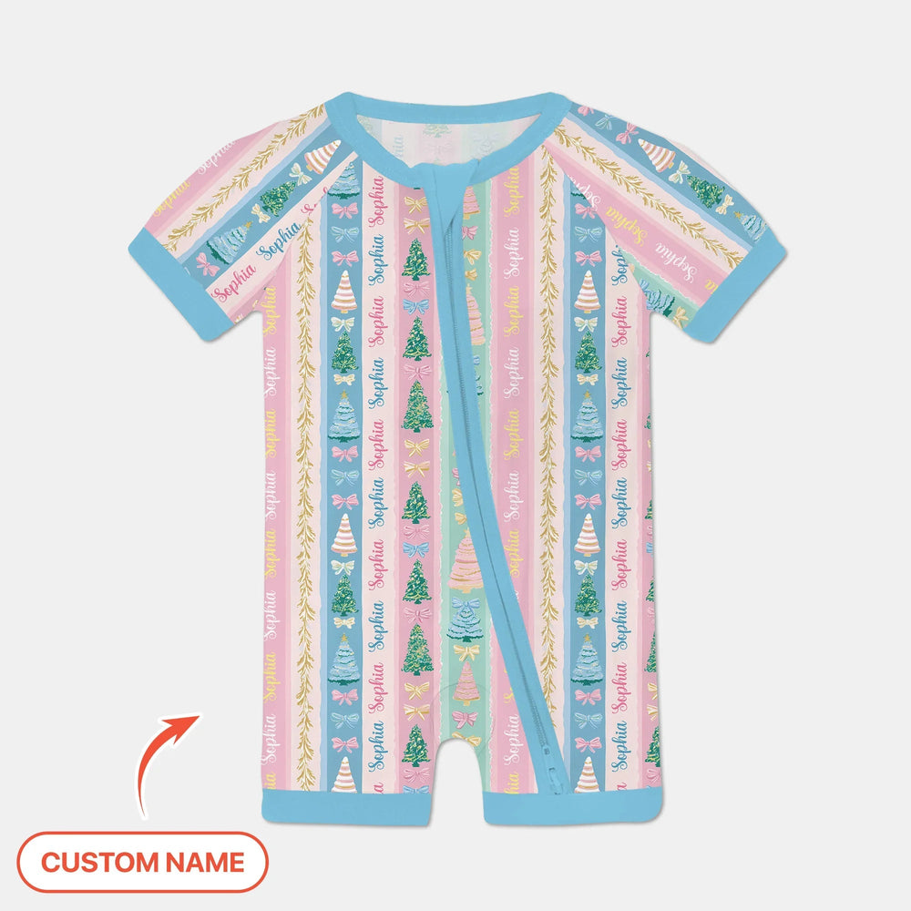 Candy Ribbon Christmas Custom Name Shorty Zippy - Zumbamboo