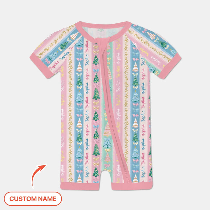 Candy Ribbon Christmas Custom Name Shorty Zippy - Zumbamboo