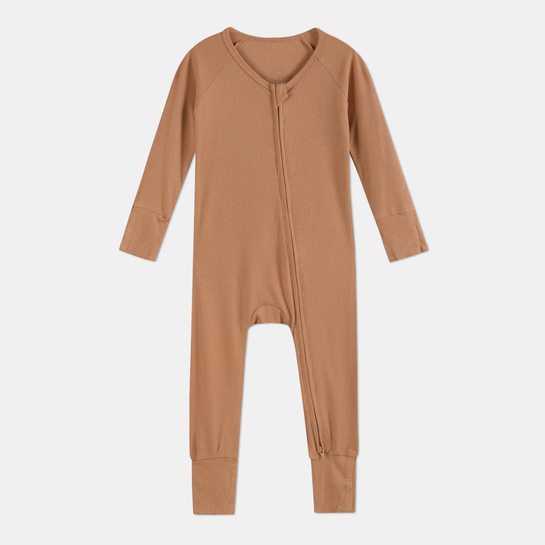 Caramel Ribbed Convertible Zippy - Zumbamboo