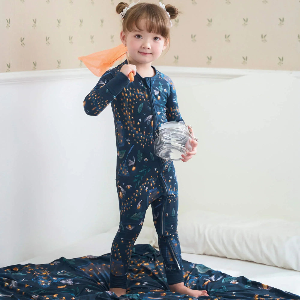 Catching Fireflies Convertible Zippered Romper , Catching Fireflies Convertible Zippered Romper - Newborn