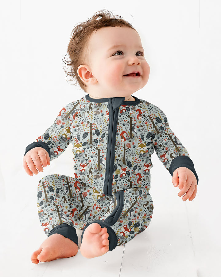 Rustic Woodland Foxes Bamboo Convertible Zippy