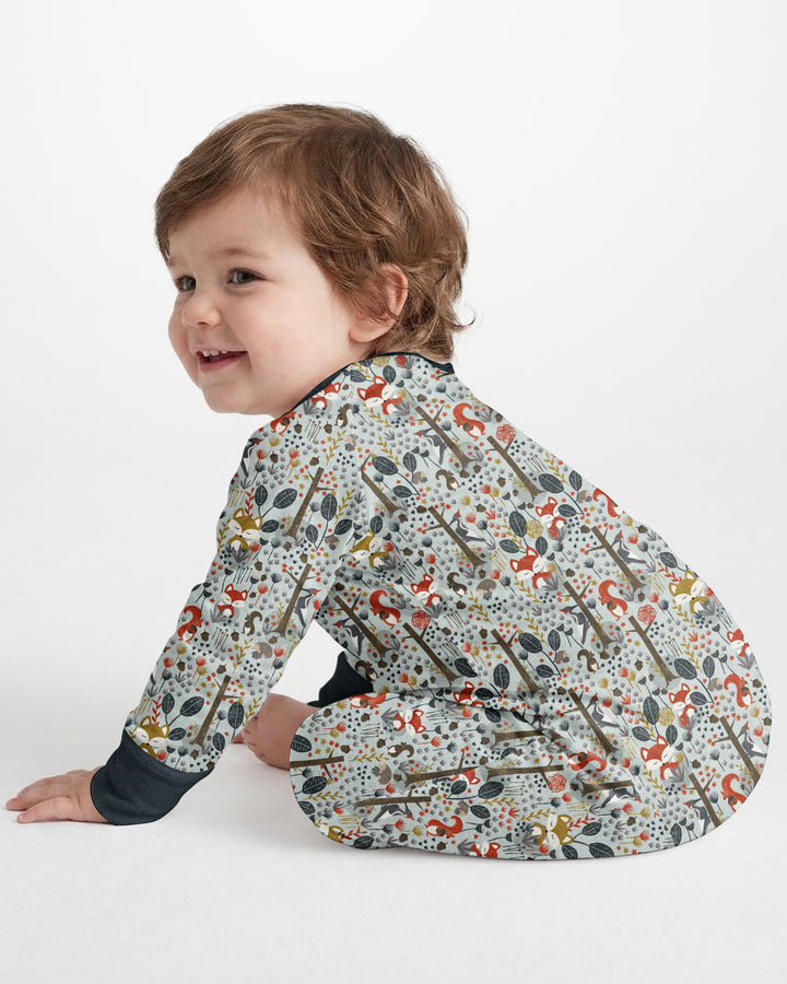 Rustic Woodland Foxes Bamboo Convertible Zippy
