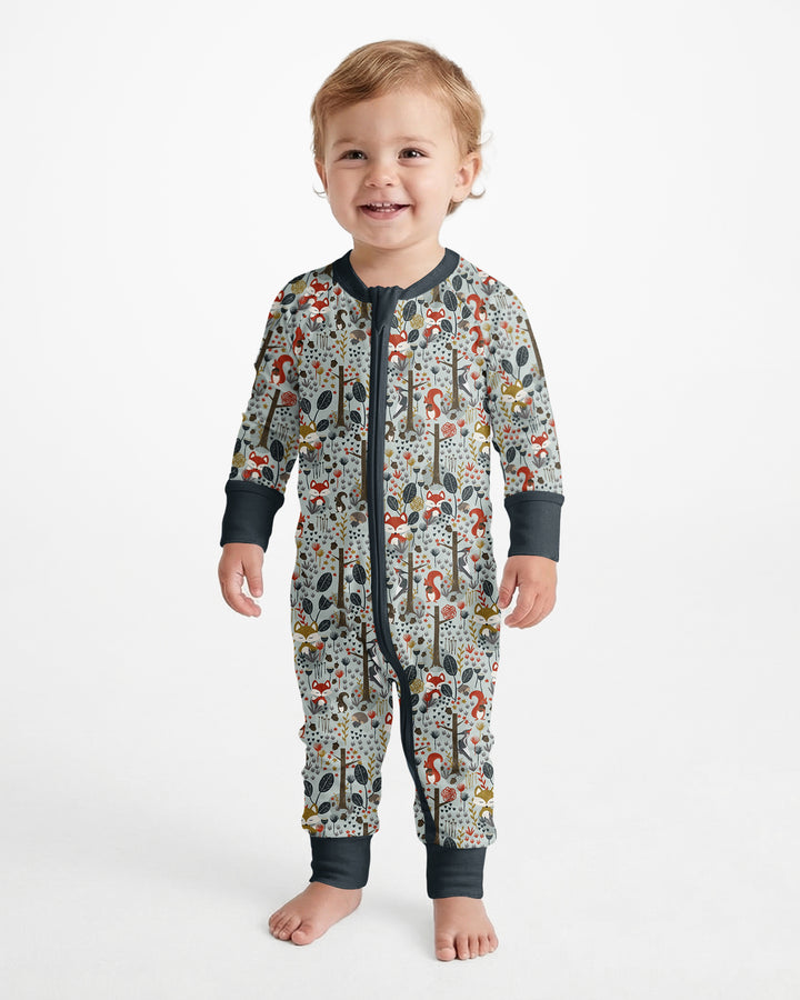 Rustic Woodland Foxes Bamboo Convertible Zippy