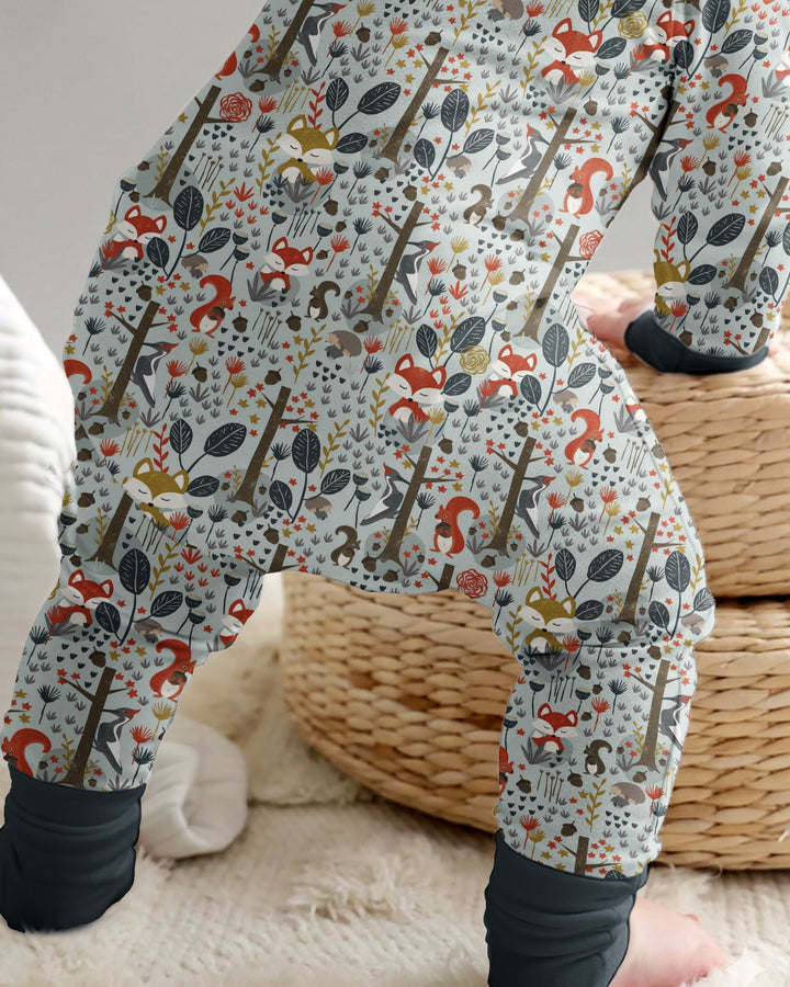Rustic Woodland Foxes Bamboo Convertible Zippy