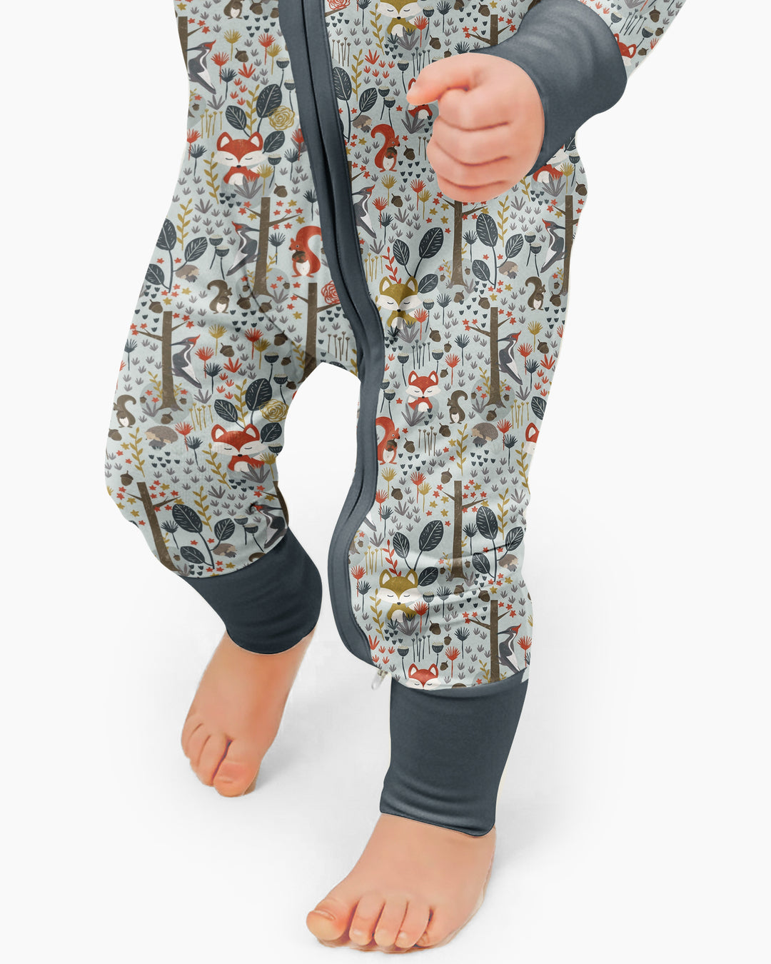 Rustic Woodland Foxes Bamboo Convertible Zippy