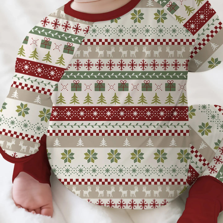 Christmas Fair Isle Red and Green Convertible Zippy - Zumbamboo