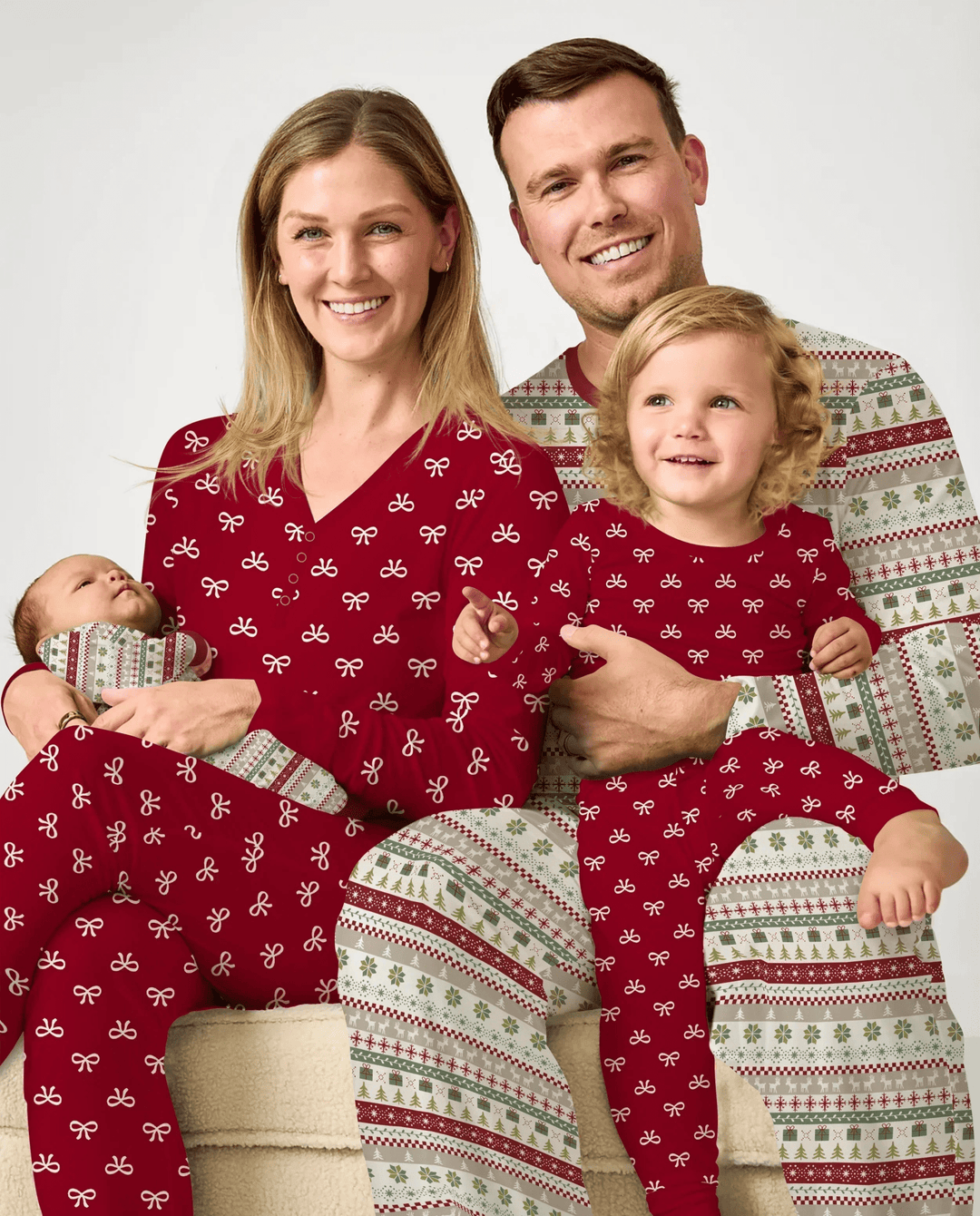 Christmas Fair Isle Red and Green Men's Pajama Set - Zumbamboo