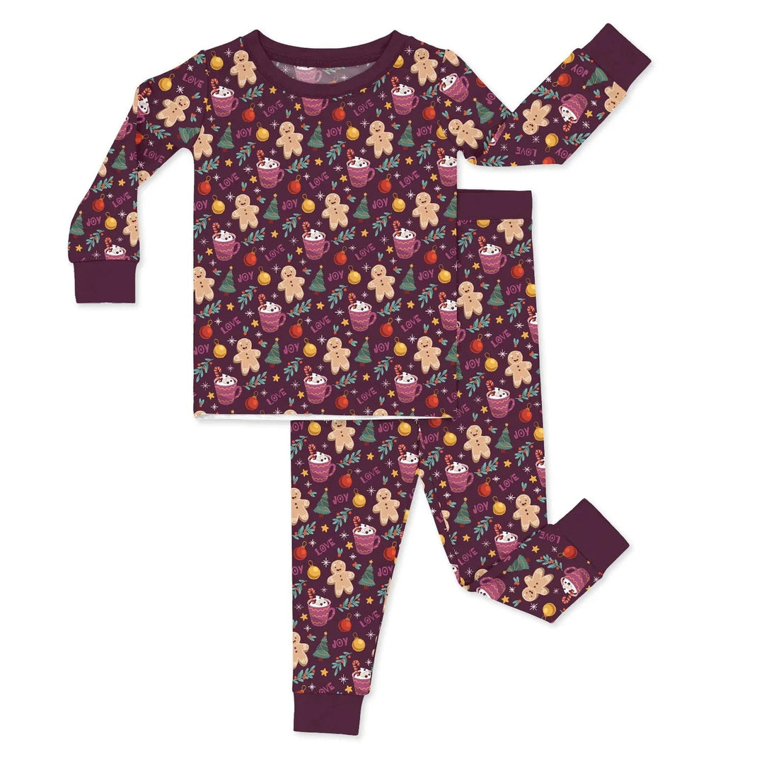 Christmas Ginger Bread Two Piece Pajama Set - Zumbamboo