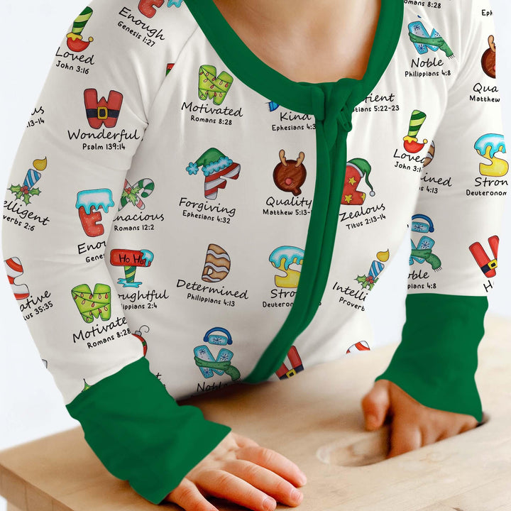 Christmas God Say I Am Alphabet Convertible Zippy - Zumbamboo