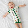Christmas God Say I Am Alphabet Shorty Zippy , Christmas God Say I Am Alphabet Shorty Zippy - 0-3M / Green / Boy