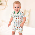 Christmas God Say I Am Alphabet Two Piece Short Sleeve Pajama Set , Christmas God Say I Am Alphabet Two Piece Short Sleeve Pajama Set - 12-18M / Green / Boy