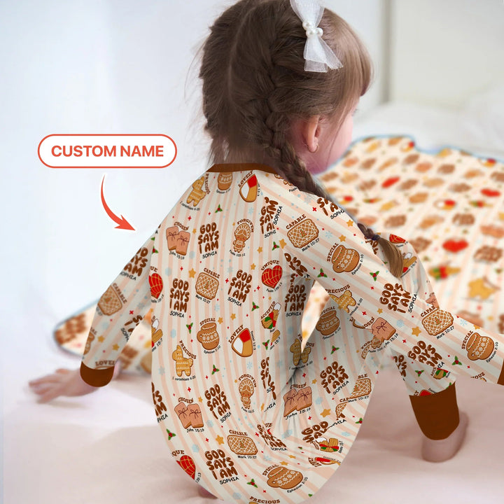 Christmas Mexican Cookies Custom Name For Girls Convertible Zippy - Zumbamboo