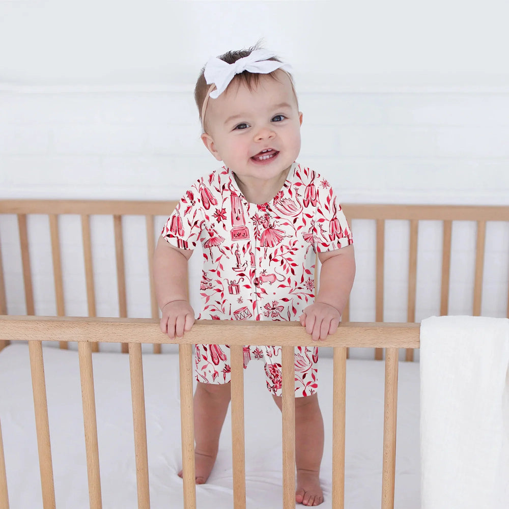 Christmas Nutcracker Toile Shorty Zippy - Zumbamboo