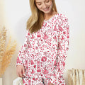 Christmas Nutcracker Toile Women Pajama Set , Christmas Nutcracker Toile Women Pajama Set - Only Shirt / S / Blue