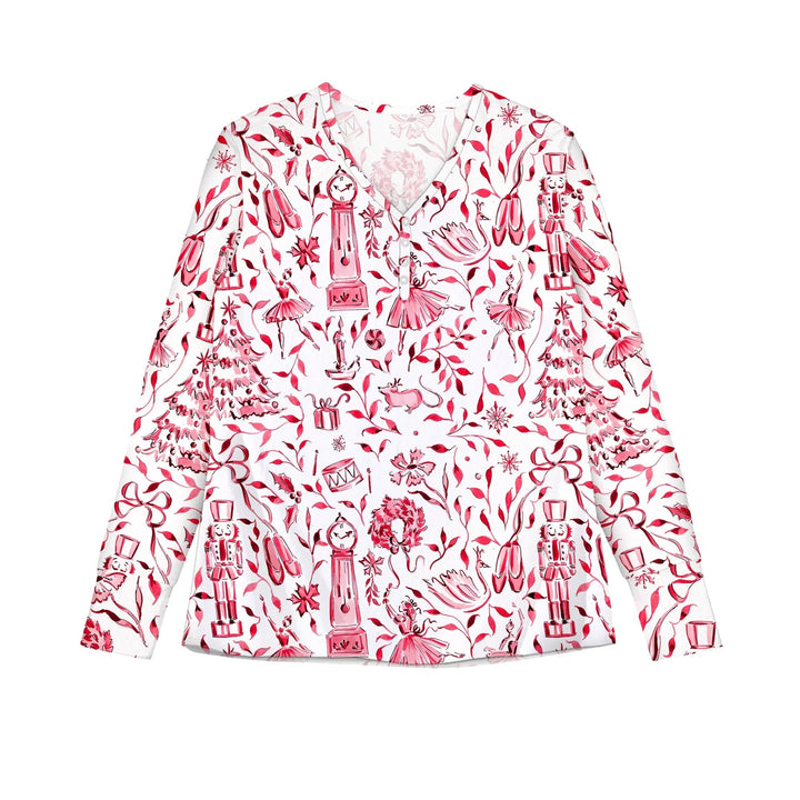 Christmas Nutcracker Toile Women Pajama Set - Zumbamboo