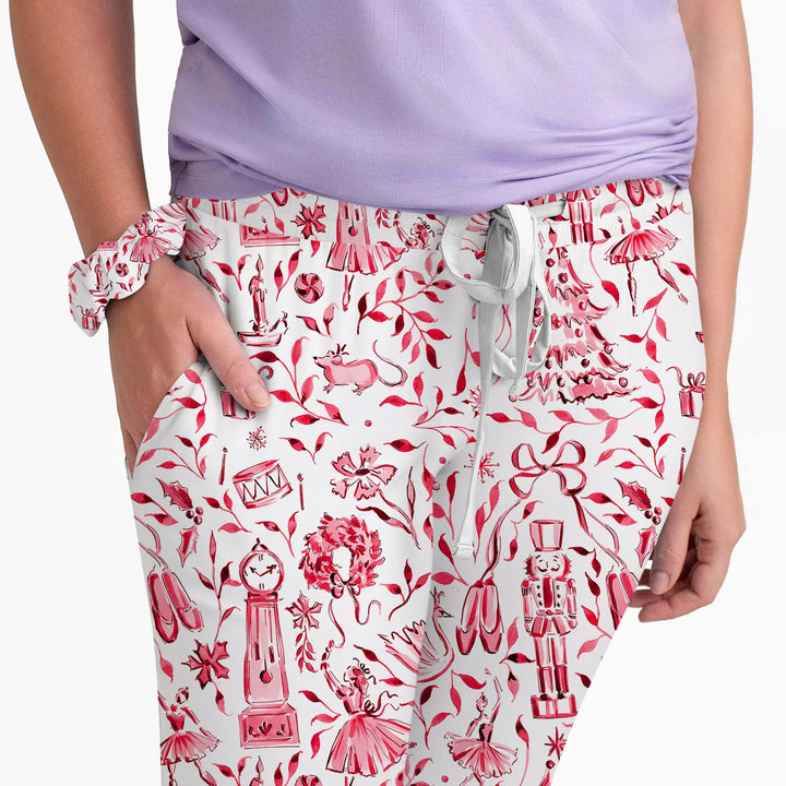 Christmas Nutcracker Toile Women Pajama Set - Zumbamboo