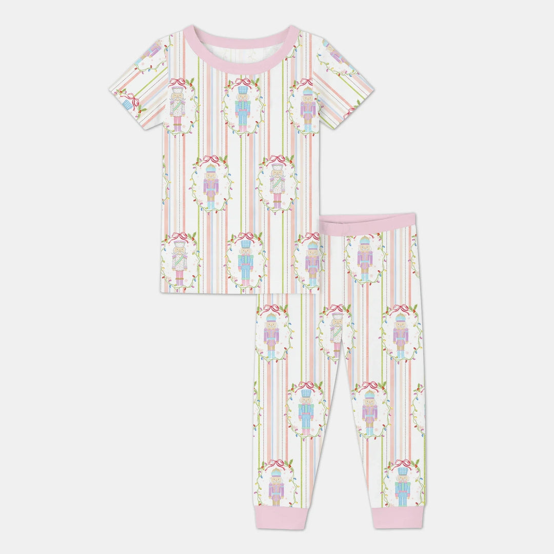 Christmas Nutcracker Two Piece Short Sleeve Pajama Set - Zumbamboo