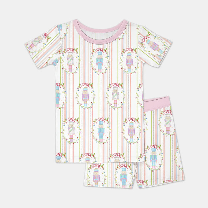 Christmas Nutcracker Two Piece Short Sleeve Shorts Pajama Set , Christmas Nutcracker Two Piece Short Sleeve Shorts Pajama Set - 12-18M