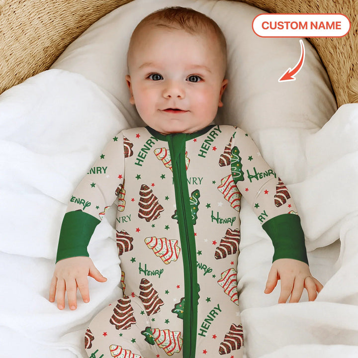 Christmas Tree Cake Custom Name Convertible Zippy - Zumbamboo