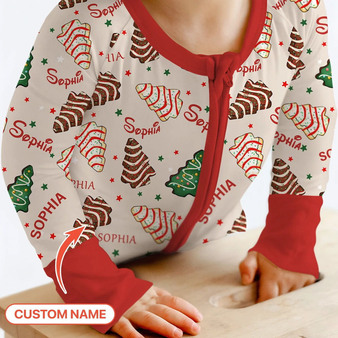 Christmas Tree Cake Custom Name Convertible Zippy - Zumbamboo