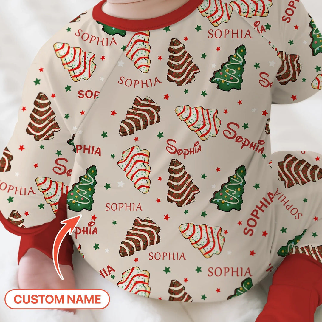 Christmas Tree Cake Custom Name Convertible Zippy - Zumbamboo