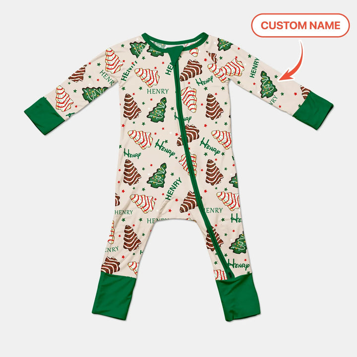 Christmas Tree Cake Custom Name Convertible Zippy - Zumbamboo