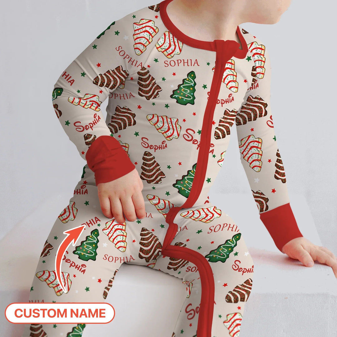 Christmas Tree Cake Custom Name Convertible Zippy - Zumbamboo