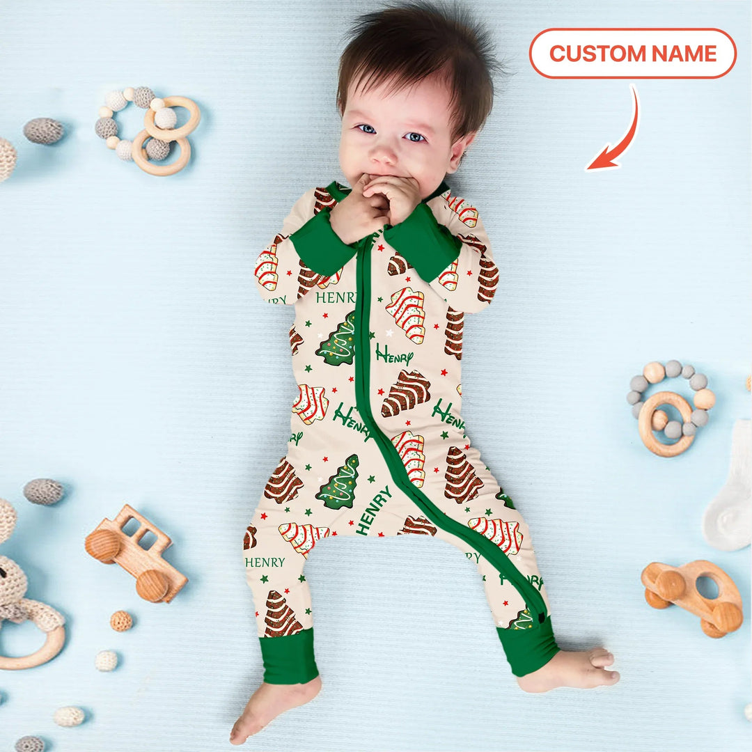 Christmas Tree Cake Custom Name Convertible Zippy - Zumbamboo