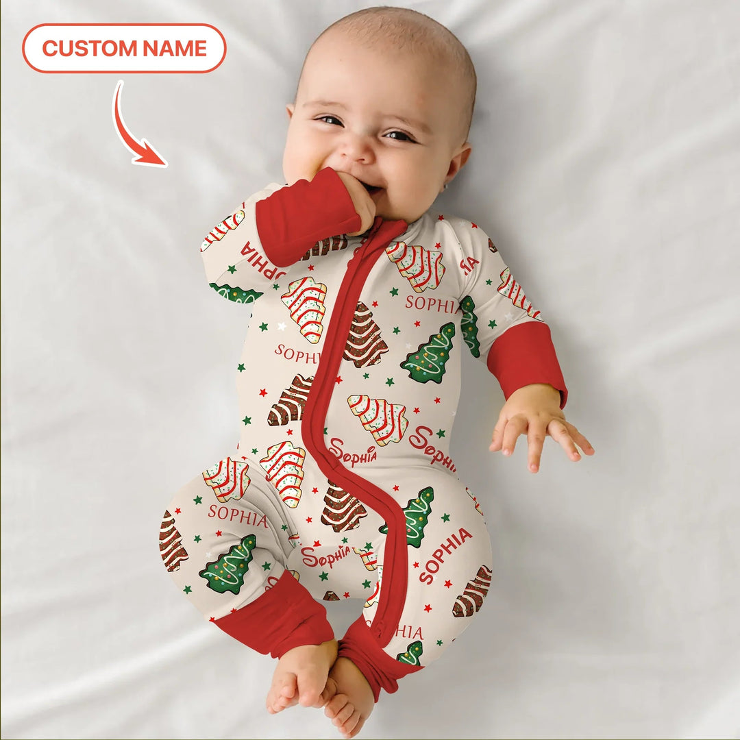 Christmas Tree Cake Custom Name Convertible Zippy - Zumbamboo