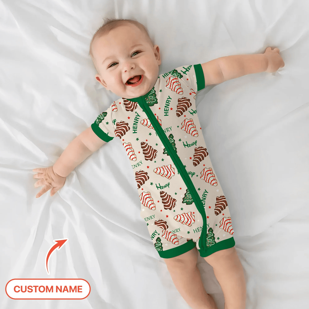 Christmas Tree Cake Custom Name Shorty Zippy - Zumbamboo