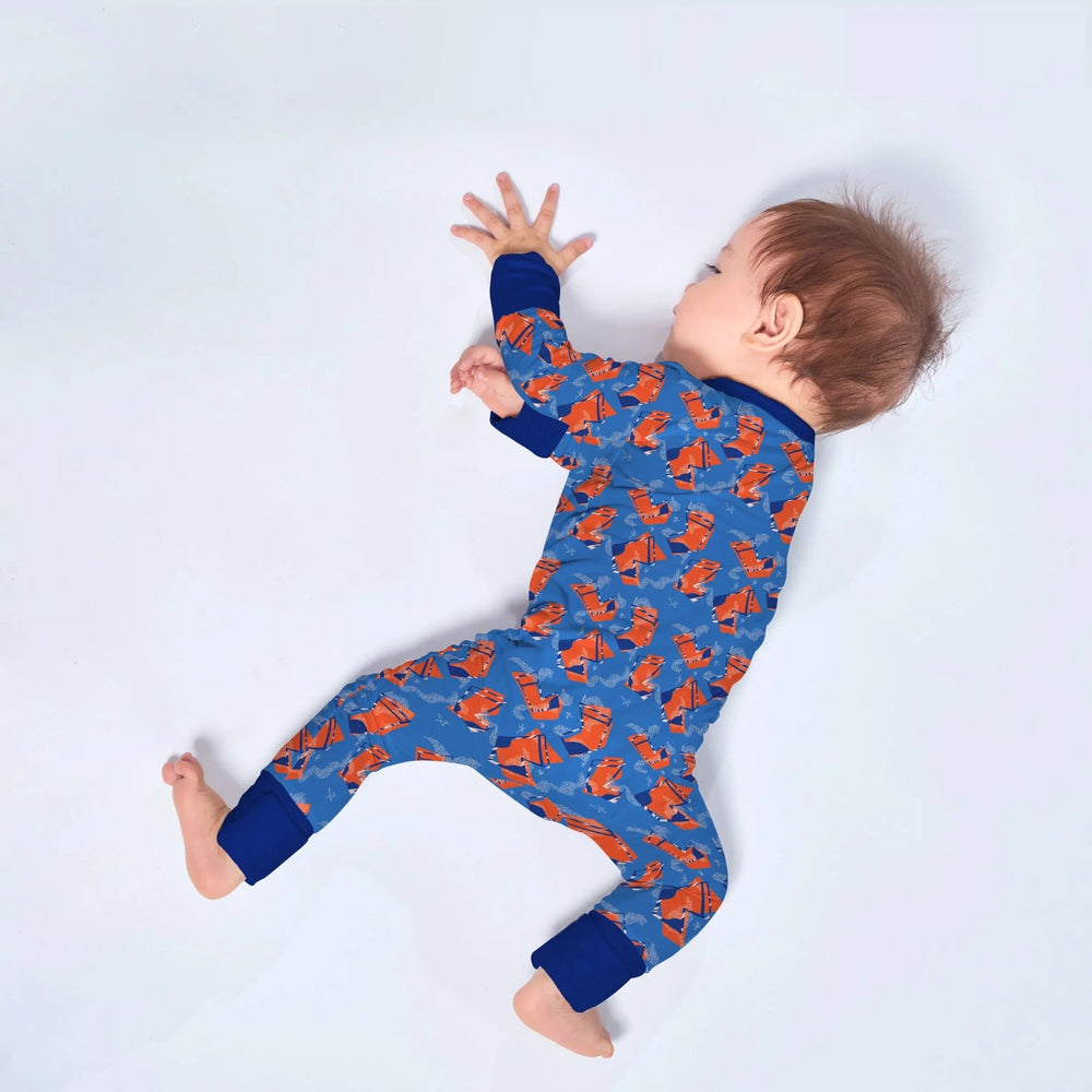 Christmas Twinkle Socks Convertible Zippered Romper - Zumbamboo