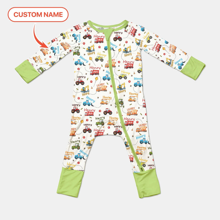 Construction Vehicles Custom Name Convertible Zippy - Zumbamboo