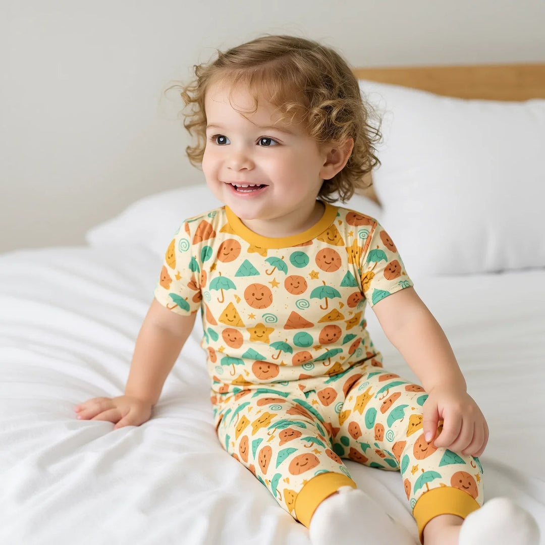 Cracked Candy Two Piece Short Sleeve Pajama Set - Zumbamboo