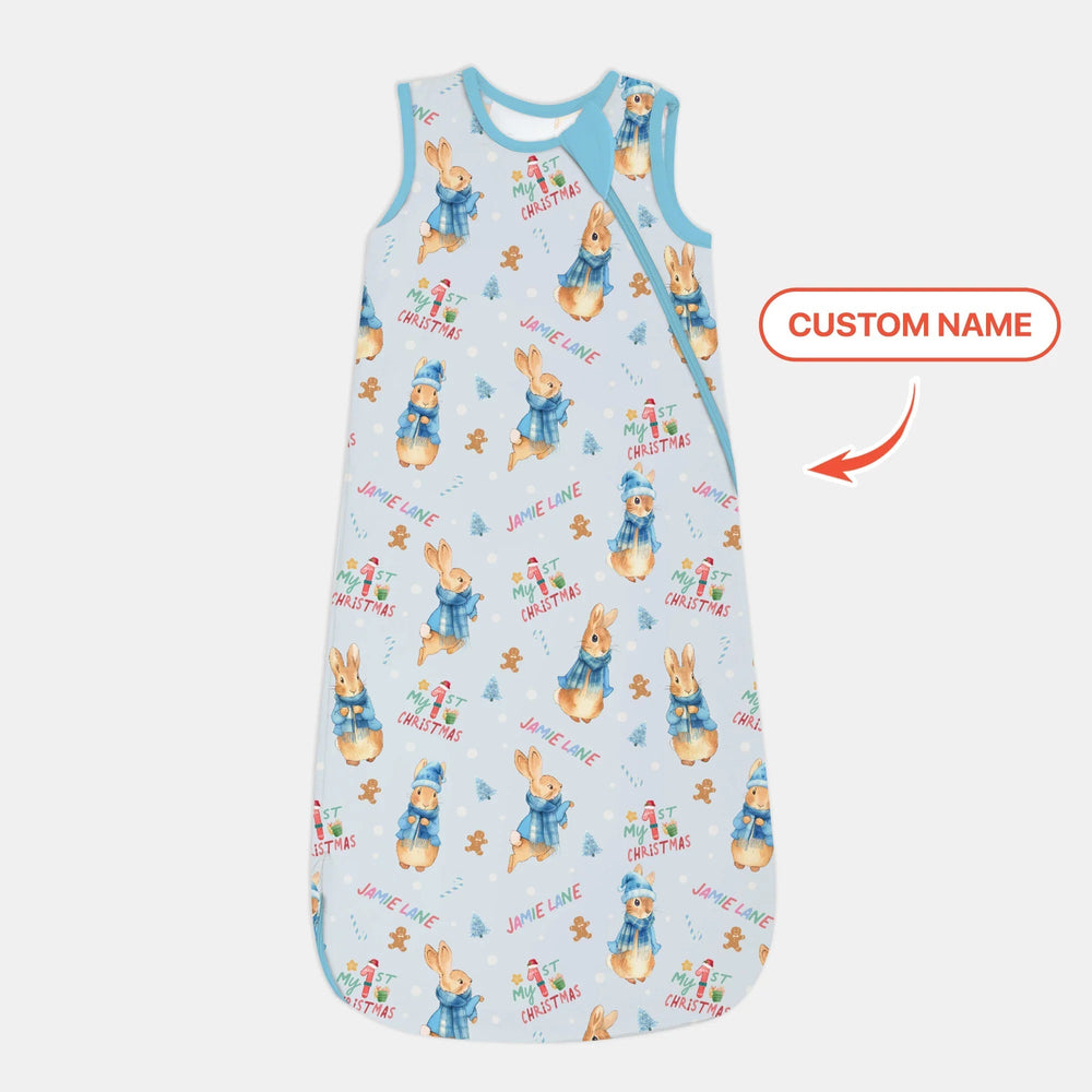 Custom 1st Christmas Rabbit Sleep Bag - Zumbamboo