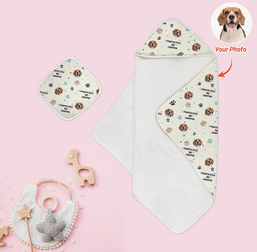 Custom Dog Pattern Hooded Towel Set - Zumbamboo