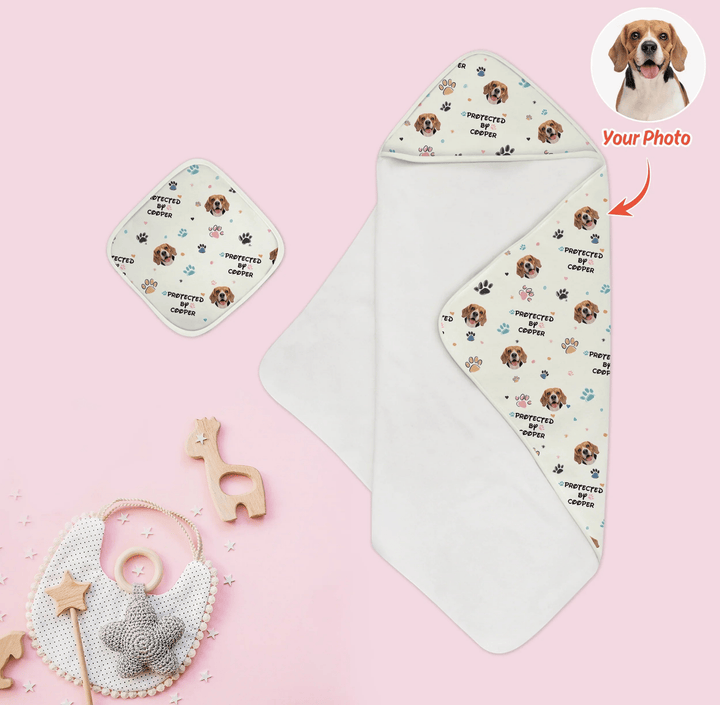 Custom Dog Pattern Hooded Towel Set - Zumbamboo