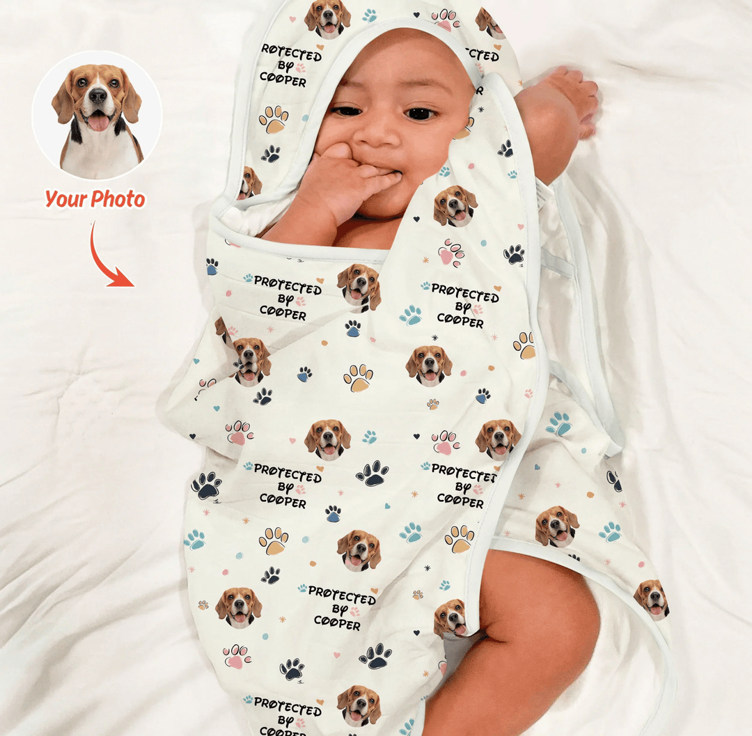 Custom Dog Pattern Hooded Towel Set - Zumbamboo