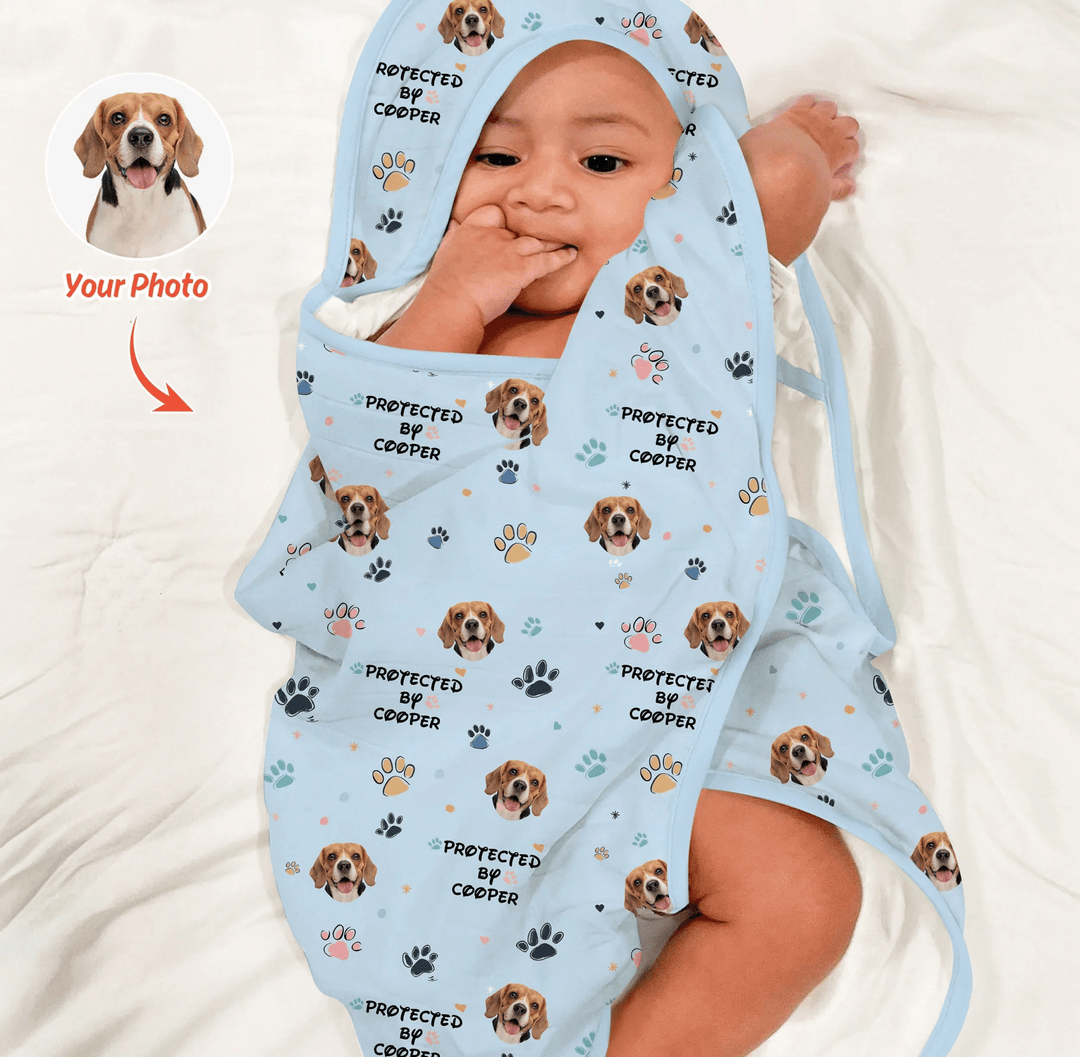 Custom Dog Pattern Hooded Towel Set - Zumbamboo