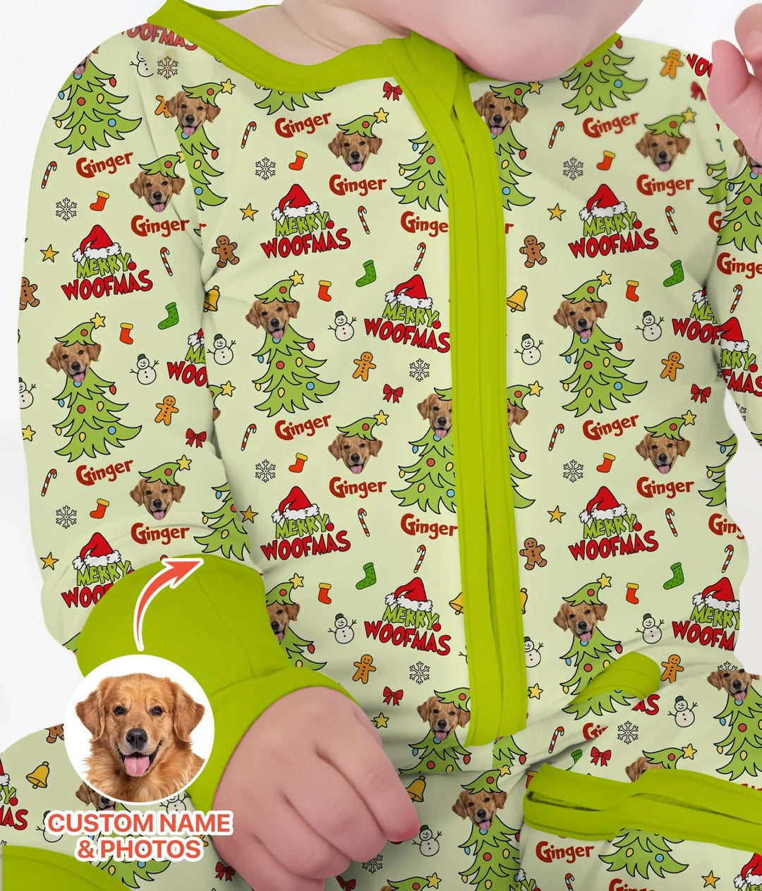 Custom Dog Photo Merry Woofmas Convertible Zippy - Zumbamboo